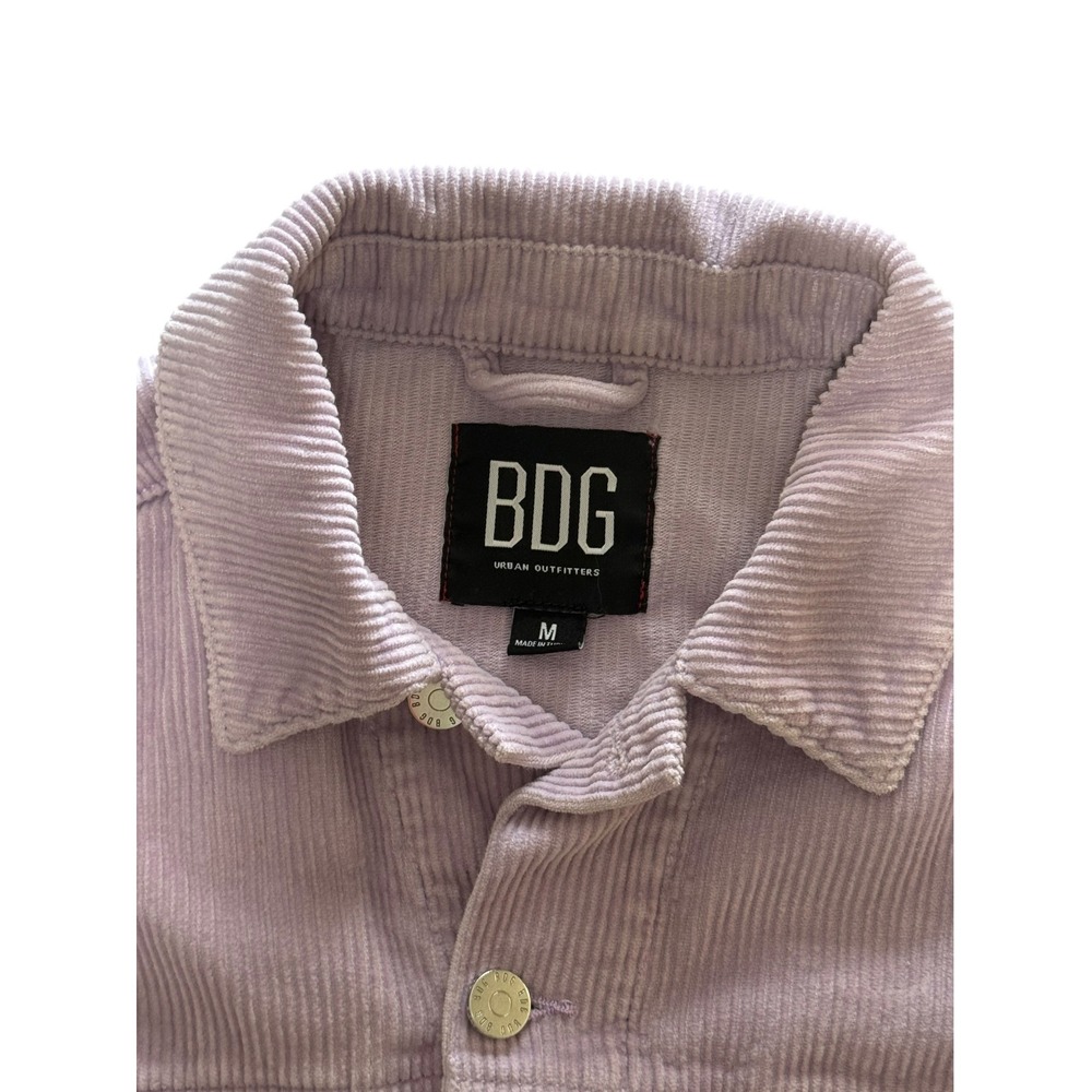 BDG Urban Outfitters Purple Corduroy Trucker Jacket Women Medium Lavender - Picture 3 of 8